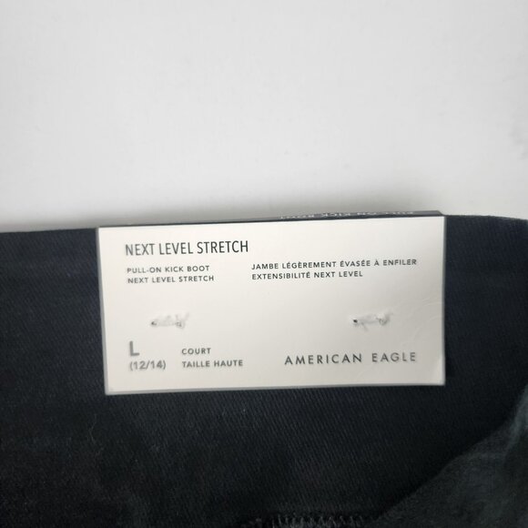SOLD OUT American Eagle Outfitters Pants Women L Black Pull Kick Boot Cargo NWT - Picture 13 of 15